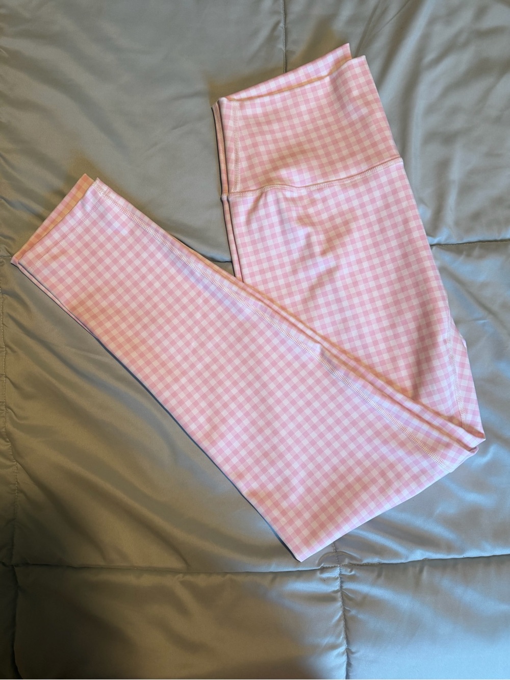 Betsey Johnson Pink Gingham Leggings NWOT